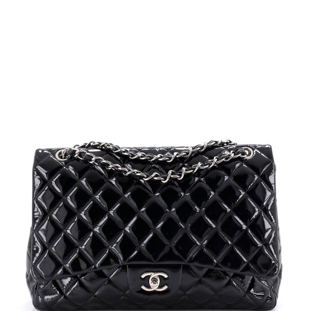 Chanel Maxi Classic Single Flap Bag Quilted Patent